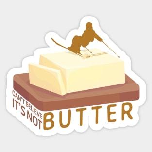 Ski Butter Carving | I Can't Believe It's Not Butter Sticker